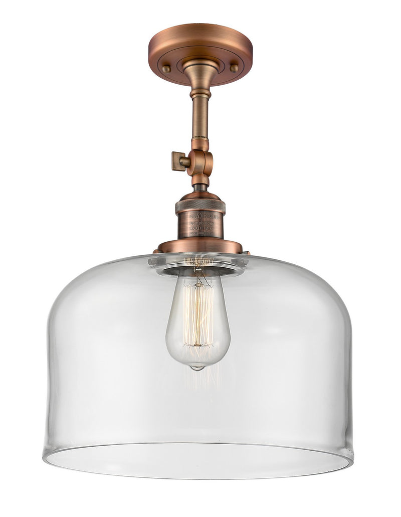 Innovations 201F-AC-G72-L-LED LED Semi-Flush Mount, Antique Copper