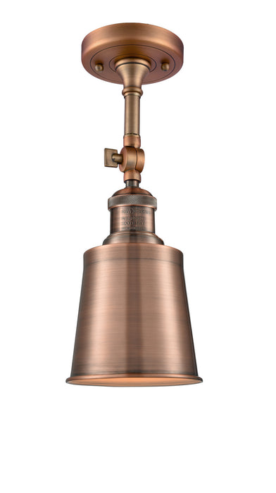 Innovations 201F-AC-M9-AC One Light Semi-Flush Mount, Antique Copper