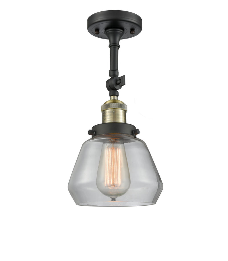 Innovations 201F-BAB-G172 One Light Semi-Flush Mount, Black Antique Brass