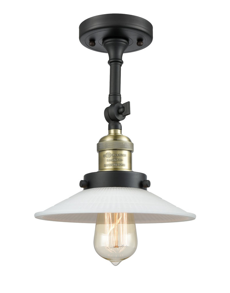 Innovations 201F-BAB-G1-LED LED Semi-Flush Mount, Black Antique Brass