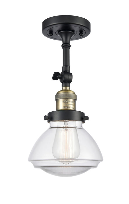 Innovations 201F-BAB-G322-LED LED Semi-Flush Mount, Black Antique Brass