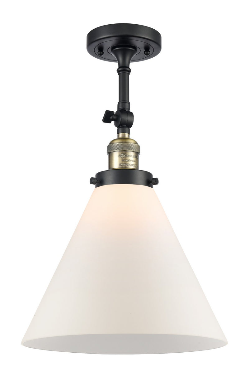 Innovations 201F-BAB-G41-L-LED LED Semi-Flush Mount, Black Antique Brass