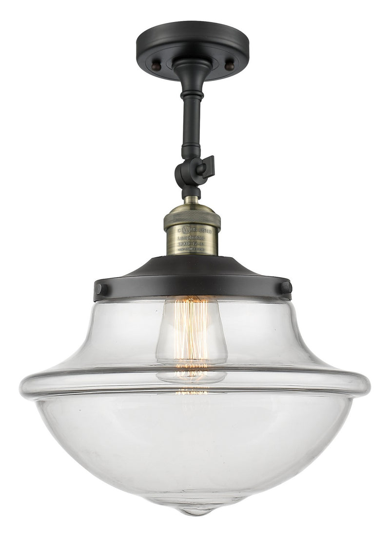 Innovations 201F-BAB-G542-LED LED Semi-Flush Mount, Black Antique Brass