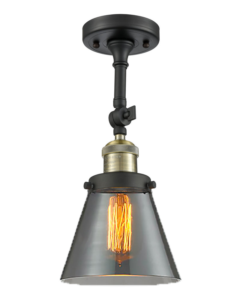 Innovations 201F-BAB-G63-LED LED Semi-Flush Mount, Black Antique Brass