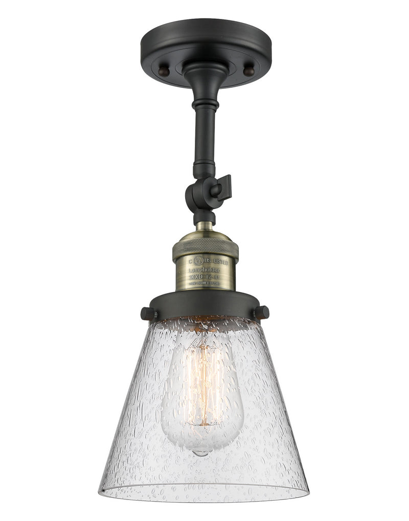 Innovations 201F-BAB-G64-LED LED Semi-Flush Mount, Black Antique Brass