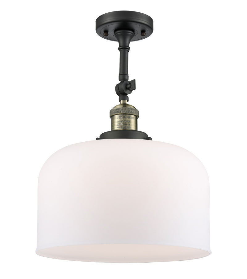 Innovations 201F-BAB-G71-L-LED LED Semi-Flush Mount, Black Antique Brass