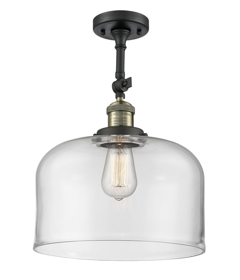 Innovations 201F-BAB-G72-L-LED LED Semi-Flush Mount, Black Antique Brass