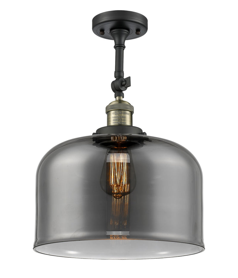 Innovations 201F-BAB-G73-L-LED LED Semi-Flush Mount, Black Antique Brass