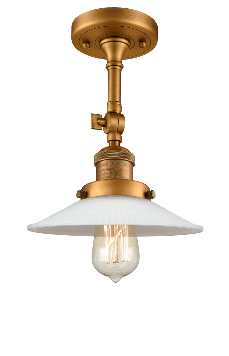 Innovations 201F-BB-G1-LED LED Semi-Flush Mount, Brushed Brass