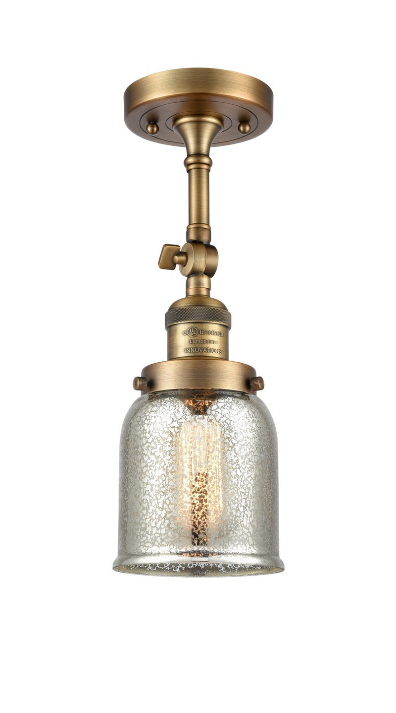 Innovations 201F-BB-G58-LED LED Semi-Flush Mount, Brushed Brass