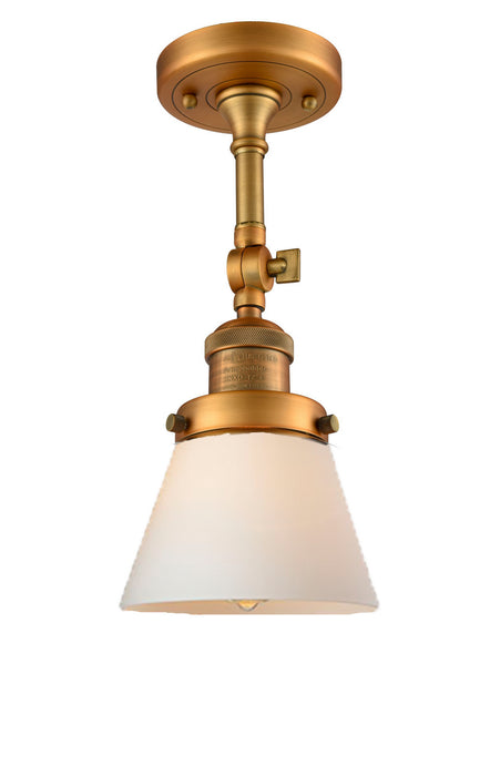 Innovations 201F-BB-G61-LED LED Semi-Flush Mount, Brushed Brass