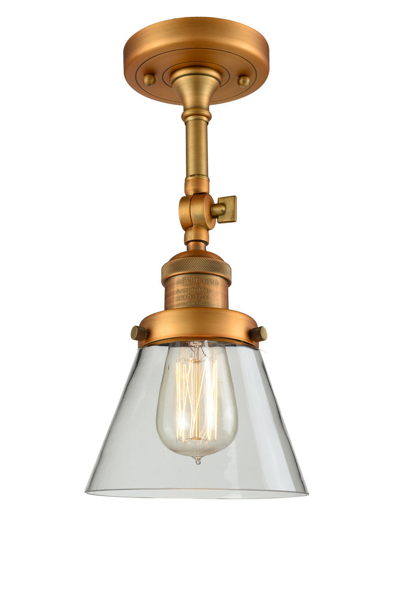 Innovations 201F-BB-G62-LED LED Semi-Flush Mount, Brushed Brass