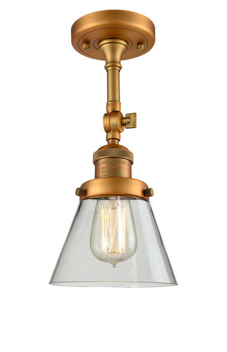 Innovations 201F-BB-G62-LED LED Semi-Flush Mount, Brushed Brass