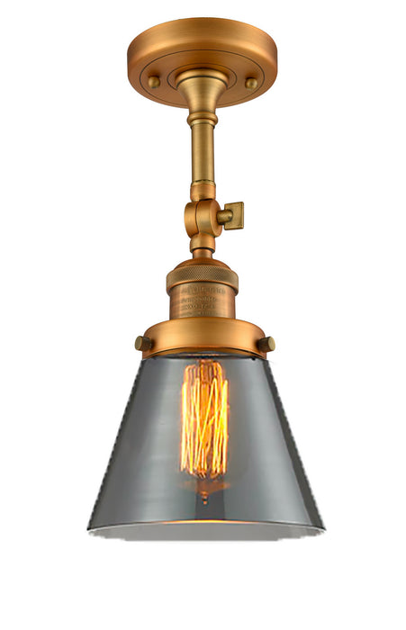 Innovations 201F-BB-G63-LED LED Semi-Flush Mount, Brushed Brass