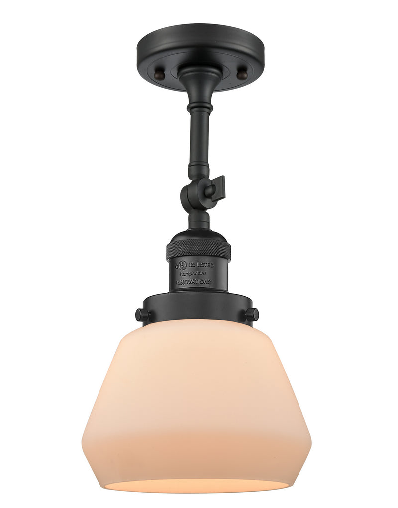 Innovations 201F-BK-G171-LED LED Semi-Flush Mount, Matte Black