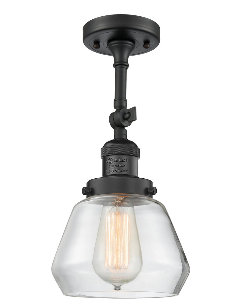 Innovations 201F-BK-G172-LED LED Semi-Flush Mount, Matte Black