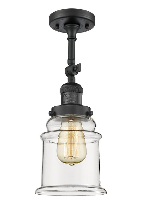 Innovations 201F-BK-G182-LED LED Semi-Flush Mount, Matte Black