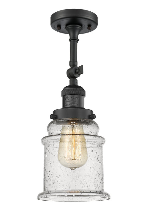 Innovations 201F-BK-G184-LED LED Semi-Flush Mount, Matte Black