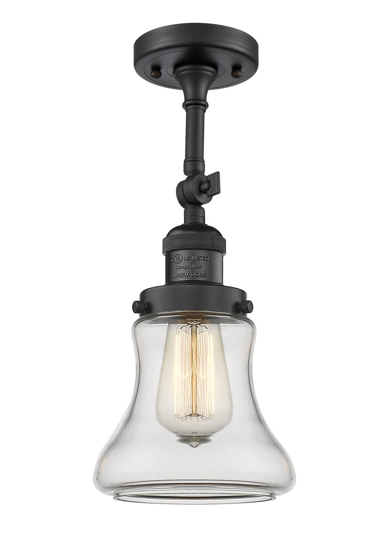 Innovations 201F-BK-G192-LED LED Semi-Flush Mount, Matte Black
