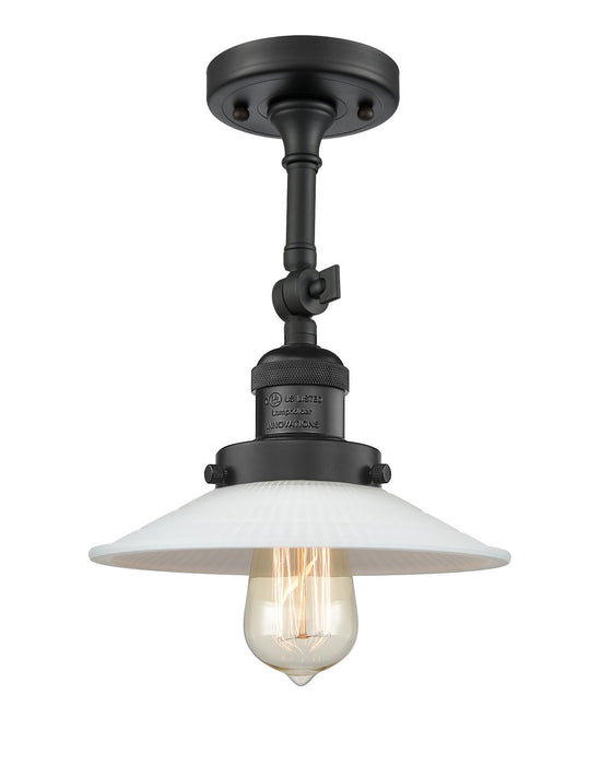 Innovations 201F-BK-G1-LED LED Semi-Flush Mount, Matte Black