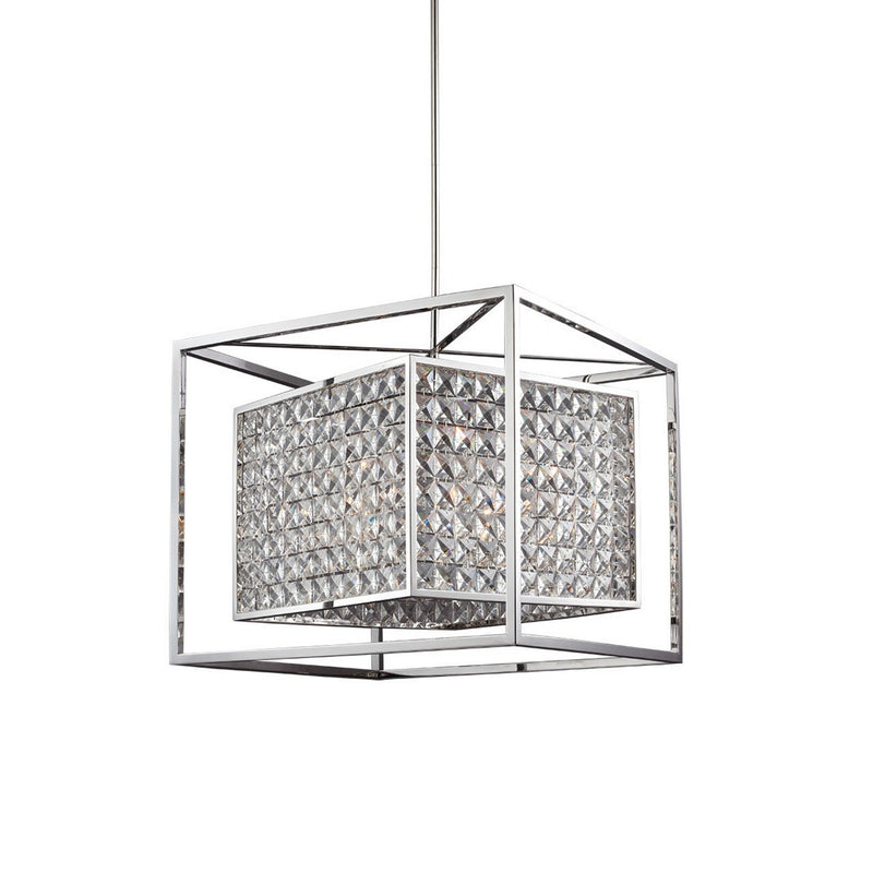 Zeev Lighting CD10077-8-SS Eight Light Chandelier, Stainless Steel