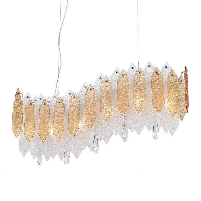 Zeev Lighting CD10096-6-CH-ABF Six Light Chandelier, Chrome