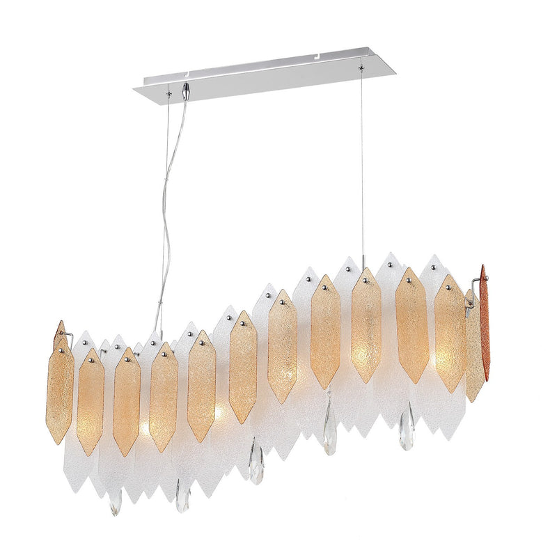Zeev Lighting CD10096-6-CH-ABF Six Light Chandelier, Chrome