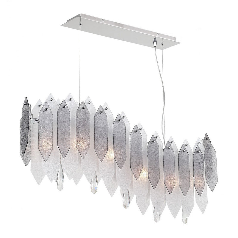 Zeev Lighting CD10096-6-CH-SMF Five Light Chandelier, Chrome