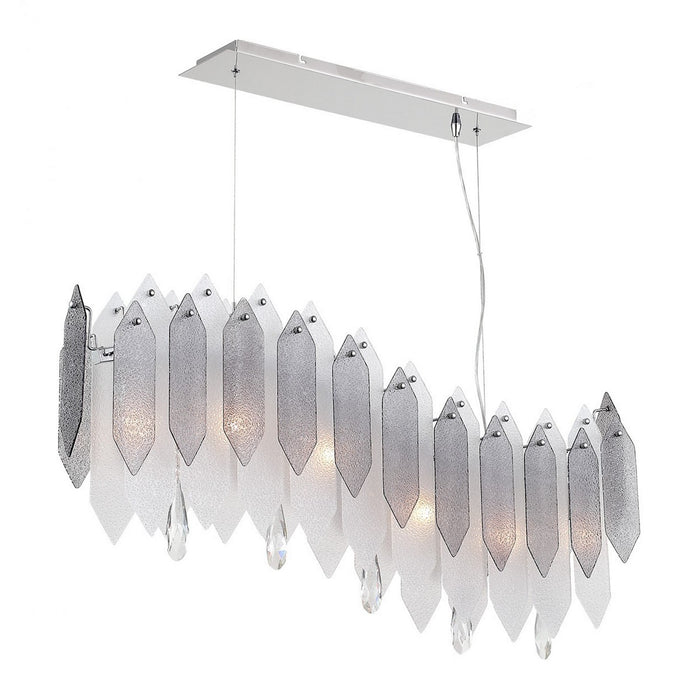 Zeev Lighting CD10096-6-CH-SMF Five Light Chandelier, Chrome