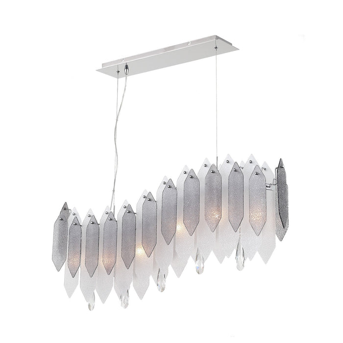 Zeev Lighting CD10096-6-CH-SMF Five Light Chandelier, Chrome
