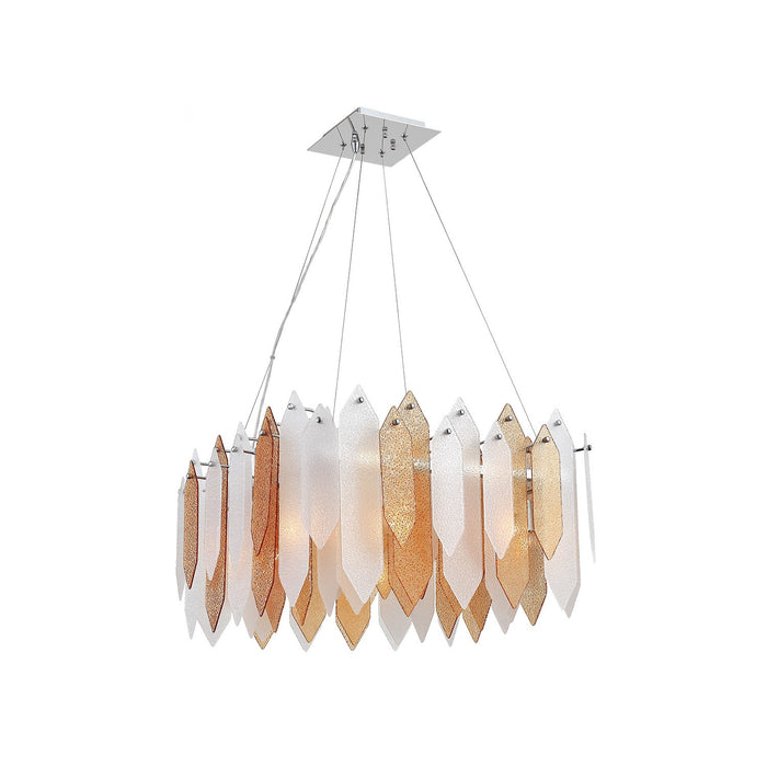Zeev Lighting CD10097-8-CH-ABF Eight Light Chandelier, Chrome
