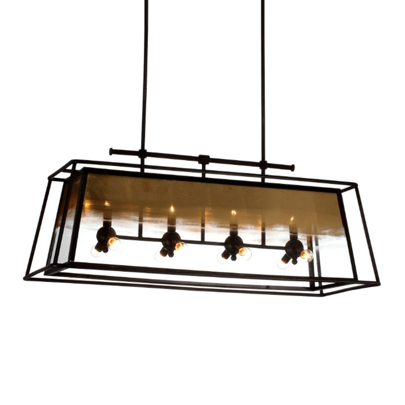 Zeev Lighting CD10100-12-RI-GL 12 Light Chandelier, Rustic Iron