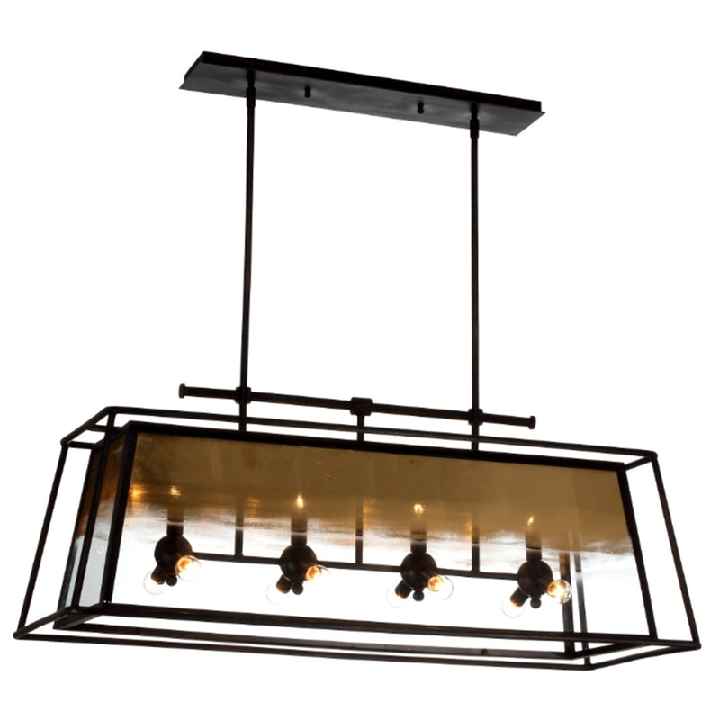 Zeev Lighting CD10100-12-RI-GL 12 Light Chandelier, Rustic Iron