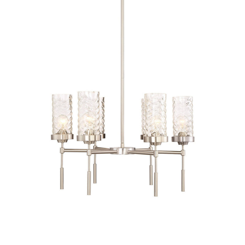 Zeev Lighting CD10117-6-BN Six Light Chandelier, Brushed Nickel