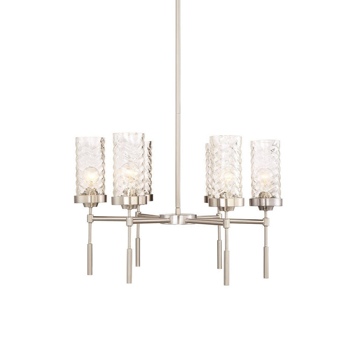Zeev Lighting CD10117-6-BN Six Light Chandelier, Brushed Nickel