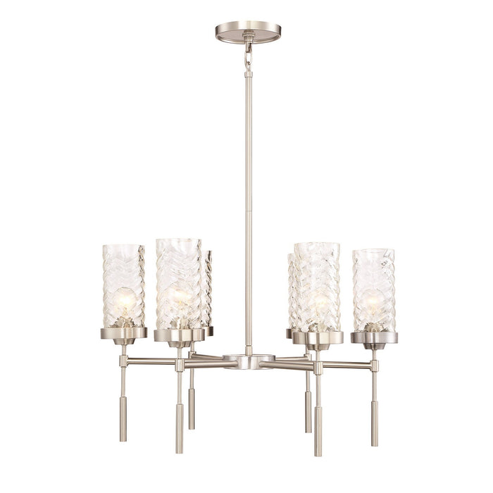 Zeev Lighting CD10117-6-BN Six Light Chandelier, Brushed Nickel