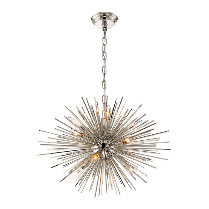 Zeev Lighting CD10159-12-PN 12 Light Chandelier, Polished Nickel