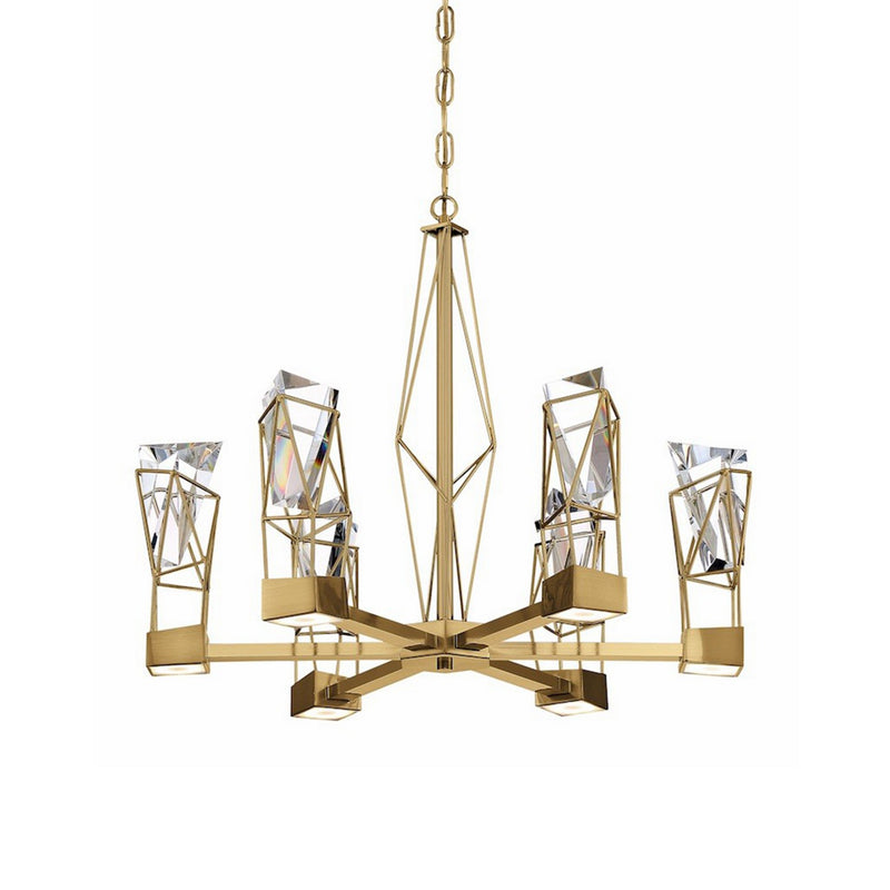 Zeev Lighting CD10252-LED-AGB LED Chandelier, Aged Brass