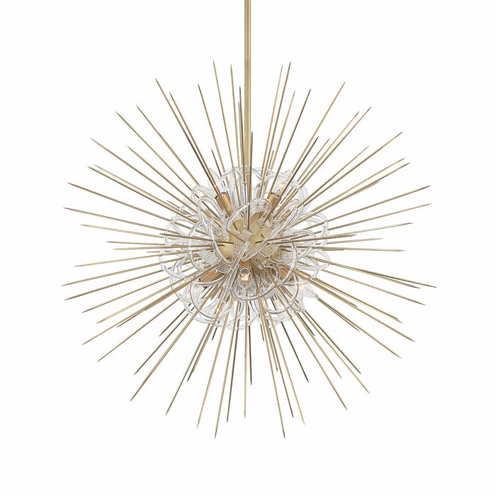 Zeev Lighting CD10264-10-AGB Ten Light Chandelier, Aged Brass