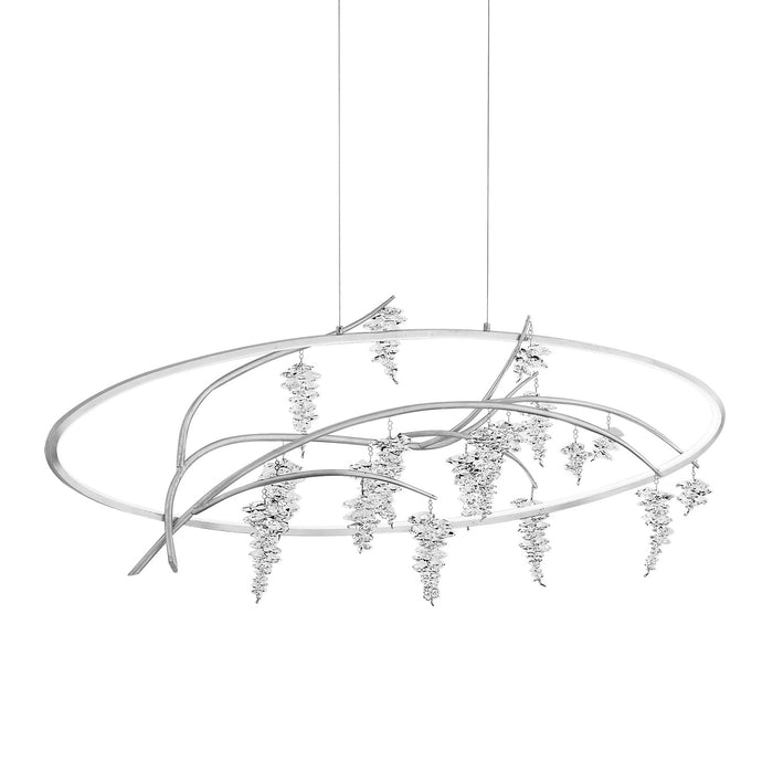 Zeev Lighting CD10301-LED-SL LED Chandelier, Silver Leaf