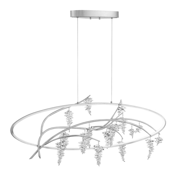 Zeev Lighting CD10301-LED-SL LED Chandelier, Silver Leaf