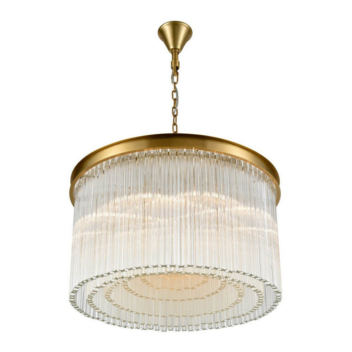 Zeev Lighting CD10326-15-AGB 15 Light Chandelier, Aged Brass