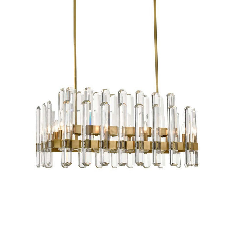 Zeev Lighting CD10334-10-AGB Ten Light Chandelier, Aged Brass