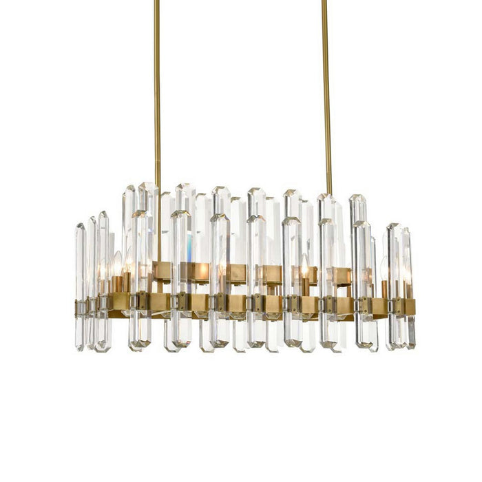 Zeev Lighting CD10334-10-AGB Ten Light Chandelier, Aged Brass