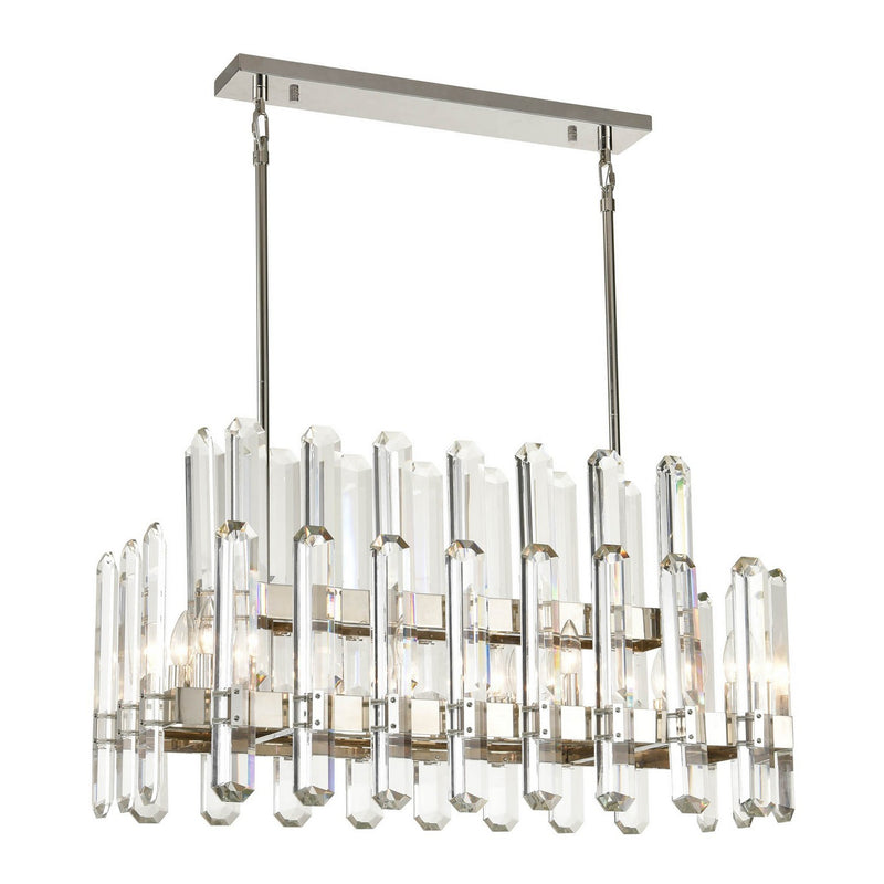 Zeev Lighting CD10335-10-PN Ten Light Chandelier, Polished Nickel