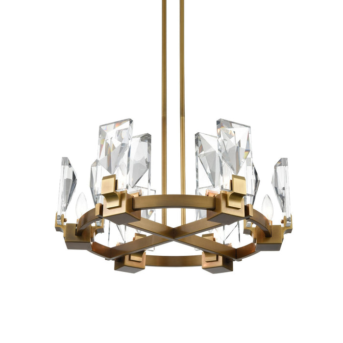 Zeev Lighting CD10353-6-AGB Six Light Chandelier, Aged Brass