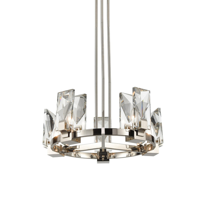 Zeev Lighting CD10354-6-PN Six Light Chandelier, Polished Nickel