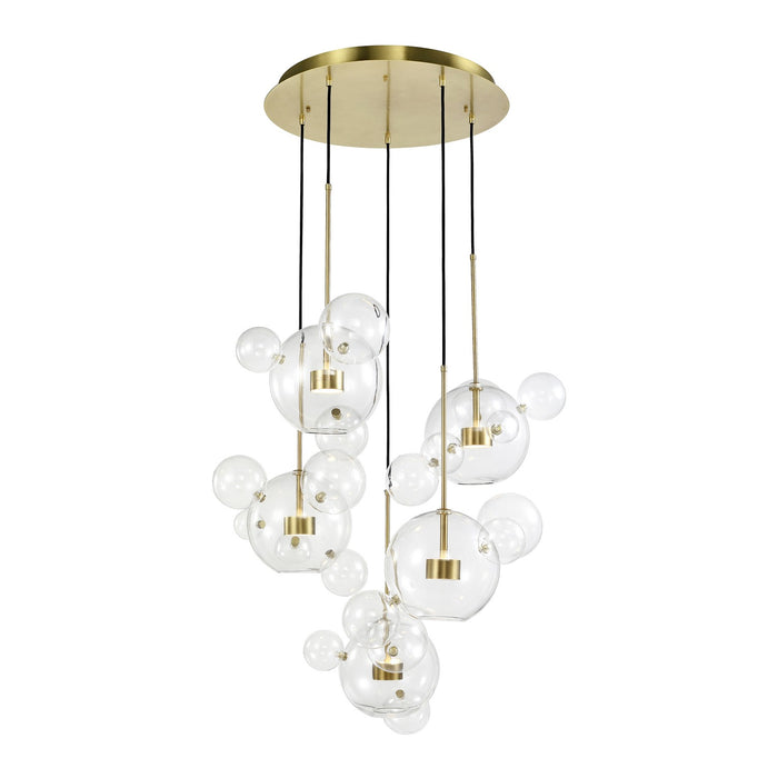 Zeev Lighting CD10380-10-AGB LED Chandelier, Aged Brass