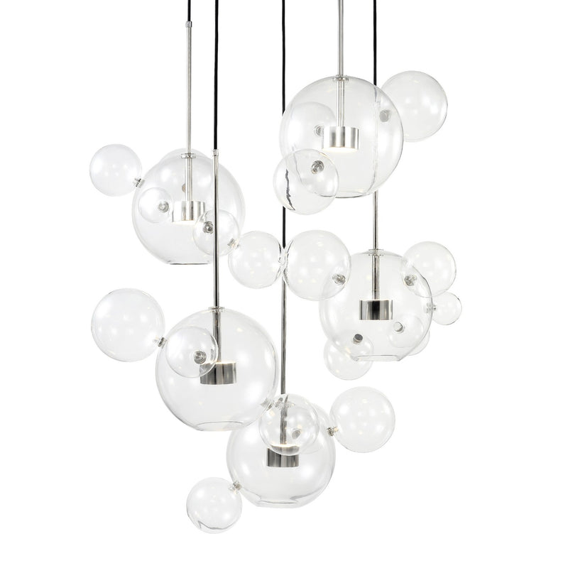 Zeev Lighting CD10381-10-PN LED Chandelier, Polished Nickel