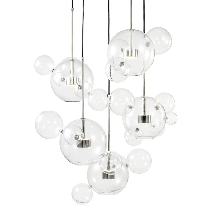 Zeev Lighting CD10381-10-PN LED Chandelier, Polished Nickel